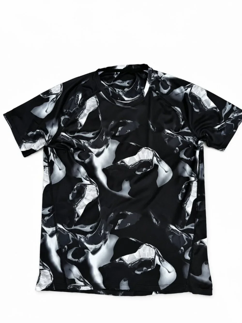Nike Dri-FIT Men’s Large Black Silver Abstract Print Training Shirt